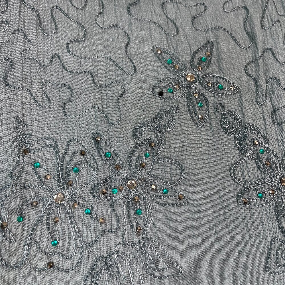 Raya Sun Dress Womens M Blue Ombre Rhinestone Fairy Bohemian Hippie Flowy India - Picture 6 of 11